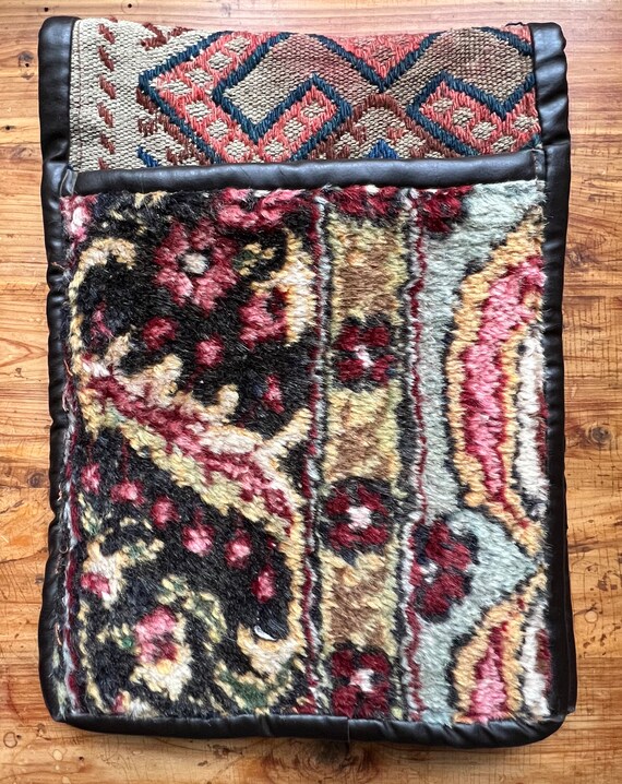 Vintage Afghan Rug Market Bag / Saddlebag Style V… - image 2