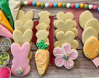 Easter Cookie Decorating Kit: DIY Sugar Cookies (1 Dozen), Icing & Sprinkles