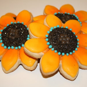 Sunflower Cookies, Delicious Party Favors for Weddings, Birthdays, and Baby Showers, or a Cheerful Gift for Anyone!