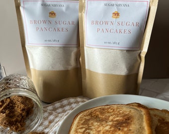 Gourmet Brown Sugar Pancake Mix with Cinnamon (Two 10oz Bags)
