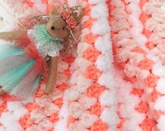 Summer vibes baby blanket, Irish baby blanket, fluffy baby blanket.