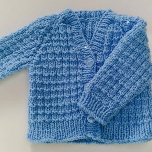 Ainm, Hand-knitted baby cardigan, personalised with your baby's name by me, Irish baby knitwear, embroidered baby cardigan. image 5