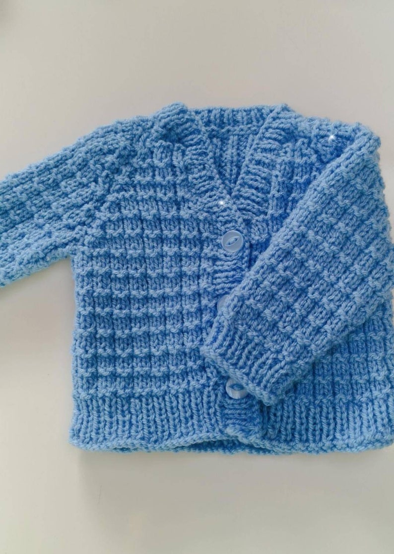 Ainm, Hand-knitted baby cardigan, personalised with your baby's name by me, Irish baby knitwear, embroidered baby cardigan. image 5