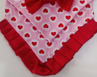 Bandana per cani dal cuore dolce, bandana per cani di San Valentino, bandana per cani irlandesi, bandana per cani rosa.