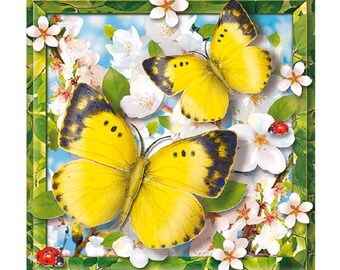 US Seller Free Shipping Multi Colored Butterfly Full Round Drill Diamond Art Painting