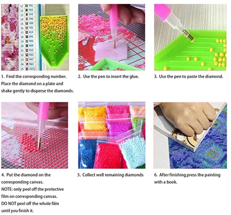 fast shipping free shipping US Seller blue flowers full drill diamond painting kit round drill 30x40cm
