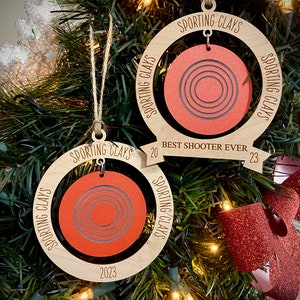 Sporting Clay Pigeon Shooting Shotgun Dangle Ornament 2024
