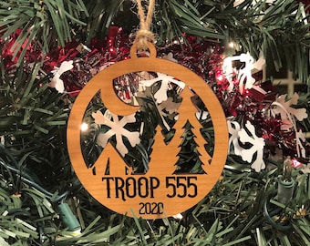 Tent Camping Scout Outdoor Ornament 2024 Boy Girl Trail