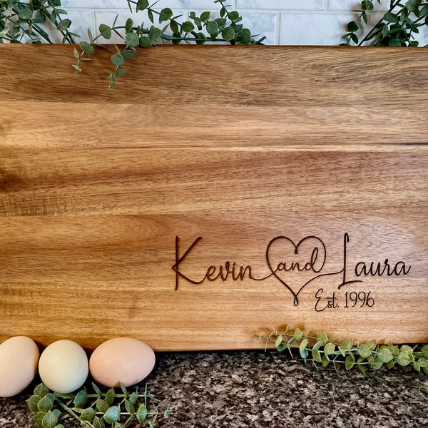 Personalized Acacia Cutting Board Etsy