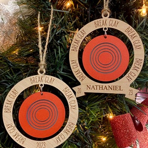 Shotgun Shooter Break Clay Pigeon Shooting Dangle Ornament 2025 2026