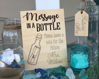 Bridal Shower Message in a Bottle note guestbook