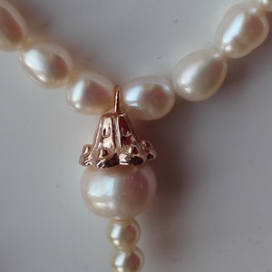 Pearl and Rose Gold Wedding Set image 3