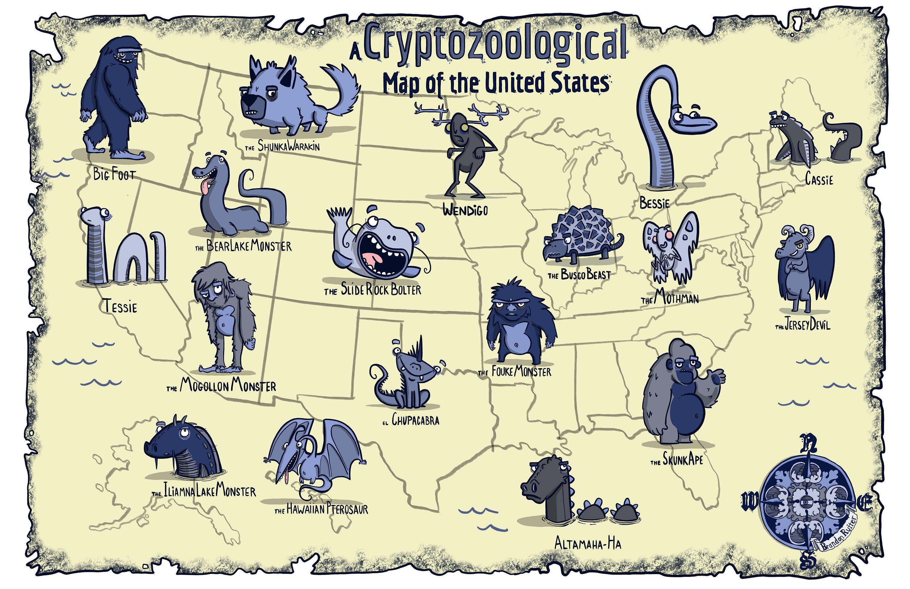 United States Cryptid Map