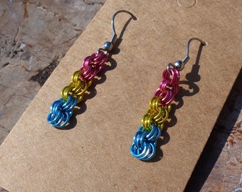 Pride Collection - Pansexual Pride Triplet Earrings