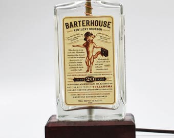 Barterhouse Kentucky Bourbon Bottle Lamp/handmade/man cave/bourbon lamp/bottle light/liquor/bar/gifts for men/whiskey/whiskey bottle lamp