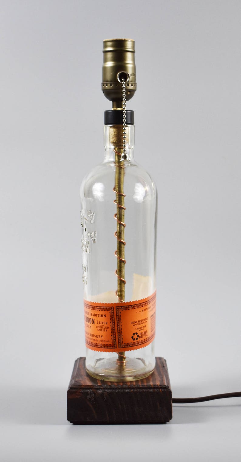 Bulleit Bourbon Bottle Lamp/handmade/ Man Cave/light/bourbon Etsy