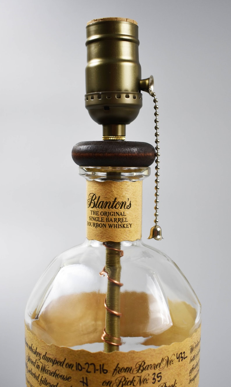 Blanton S Bourbon Bottle Lamp Handmade Man 50