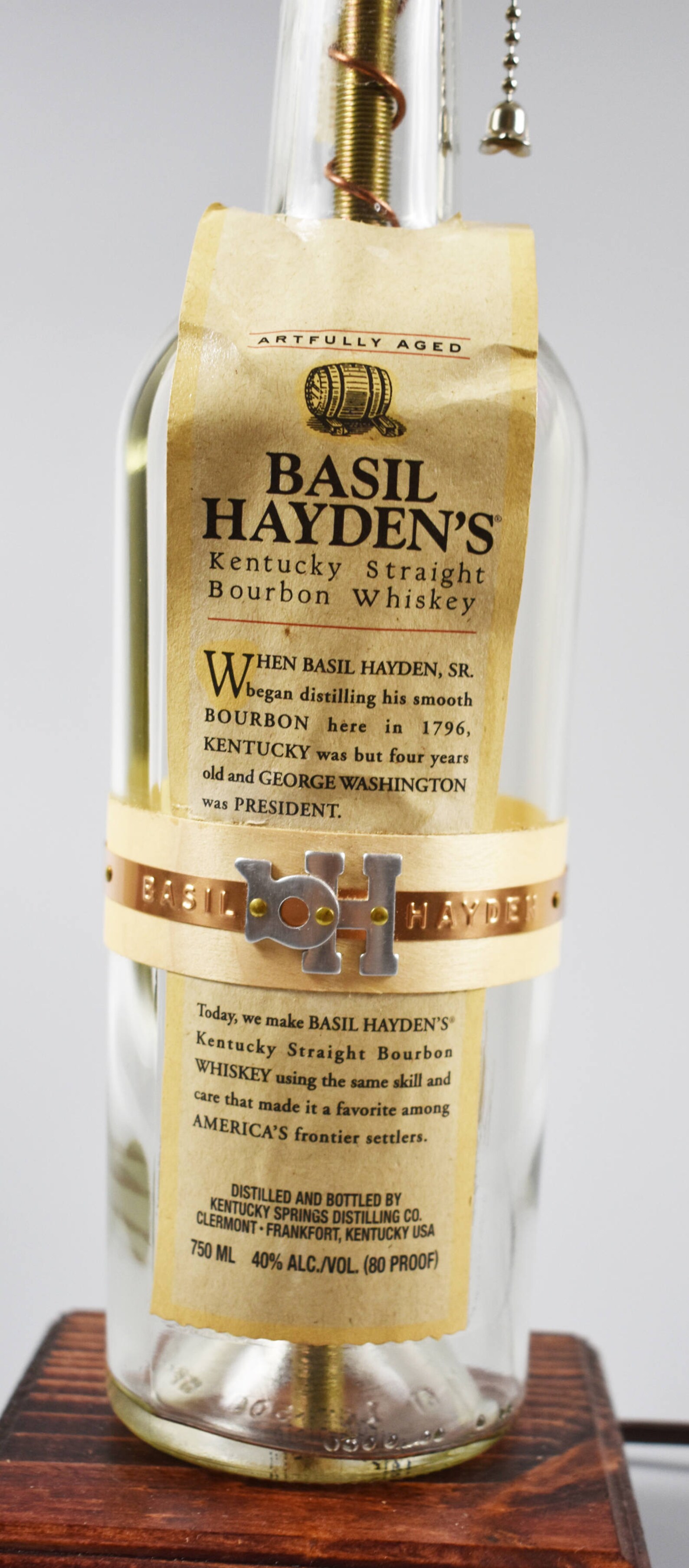 Basil Hayden Bourbon Bottle Lamp/handmade/man Etsy