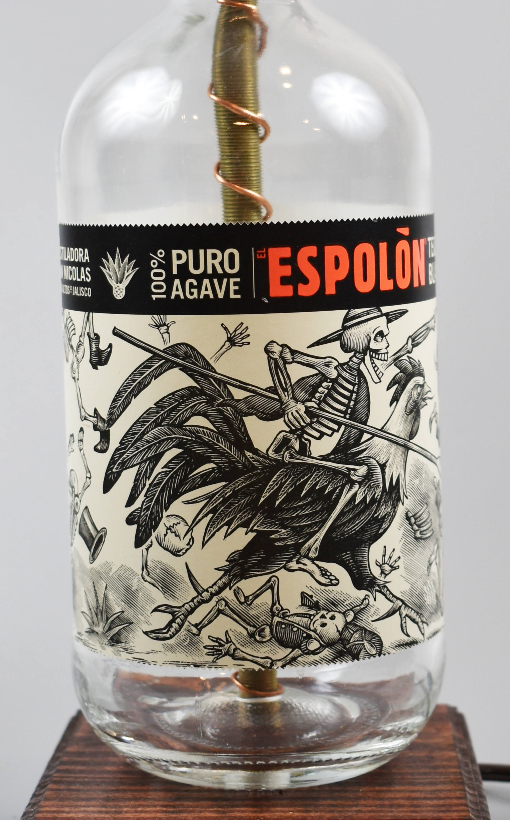 Espolon Silver Tequila Bottle Lamp/handmade/liquor/gifts for Etsy