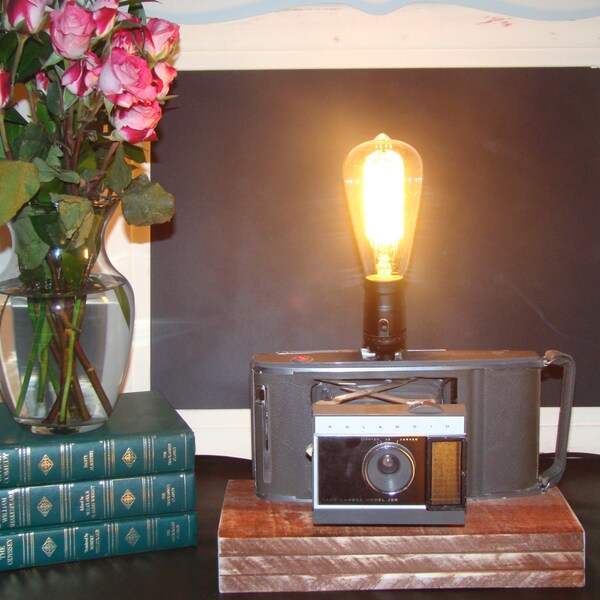 Upcycled Camera Lamp