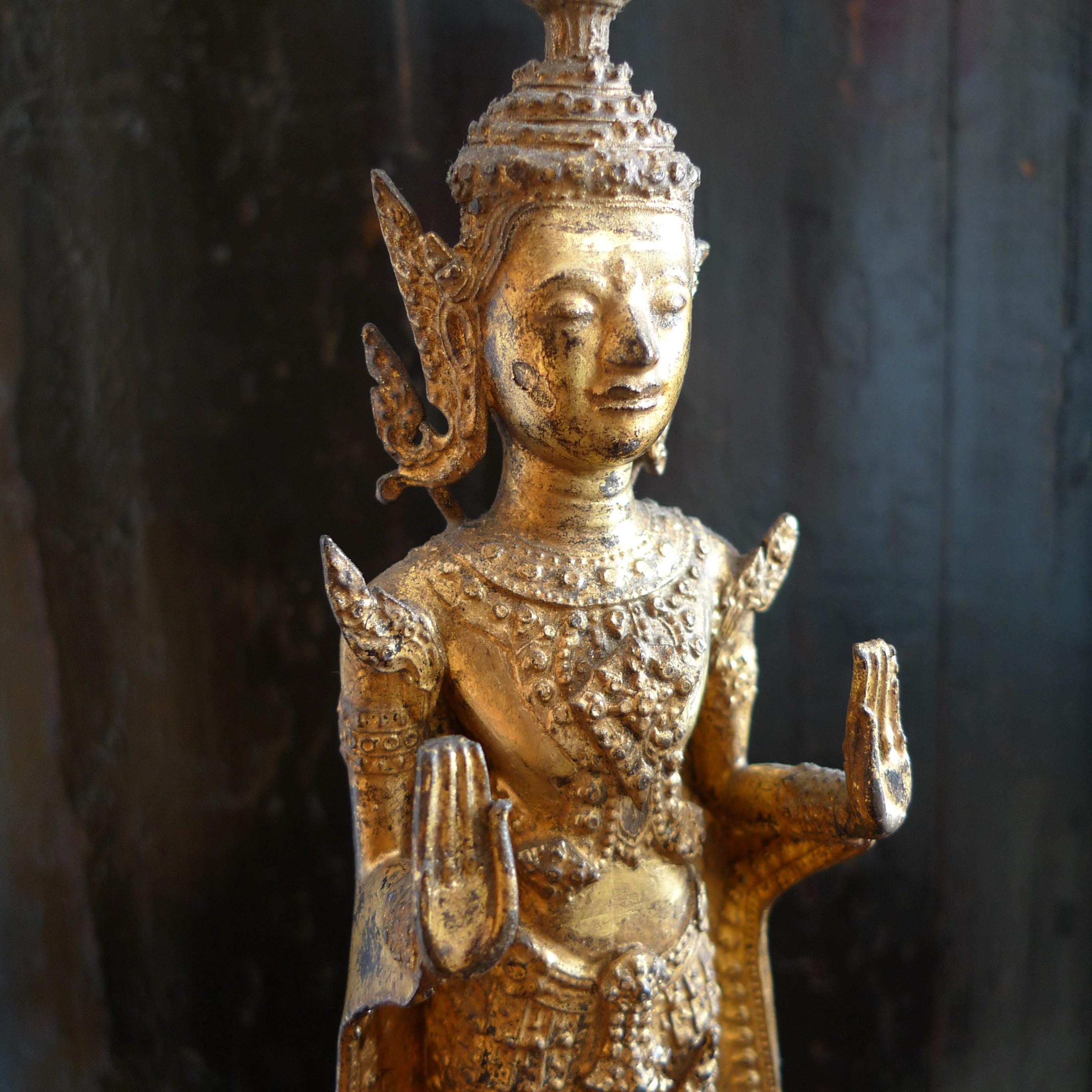 タイの古い青銅製アユタヤ仏 - Etsy 日本