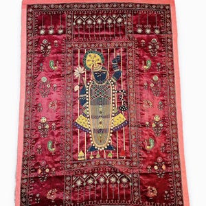 Shrinatji hand embroidered tapestry from Udaipur.