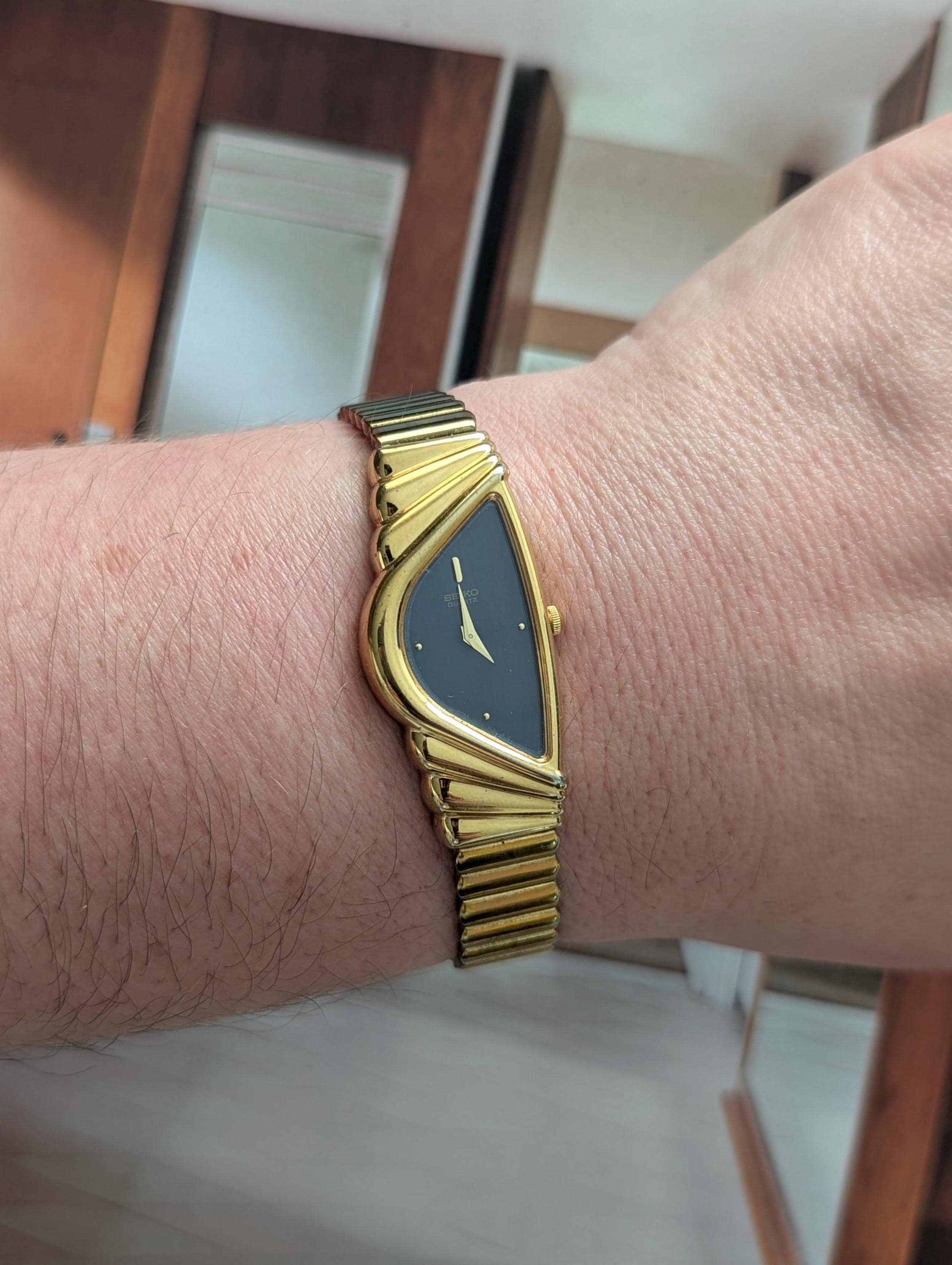 Womens seiko watch black dial gold - Etsy 日本