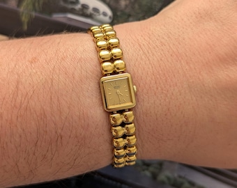 VINTAGE Alto Heart Watch Vintage ALTO Gold Tone Quartz Watch With Heart Bezel  main image 4