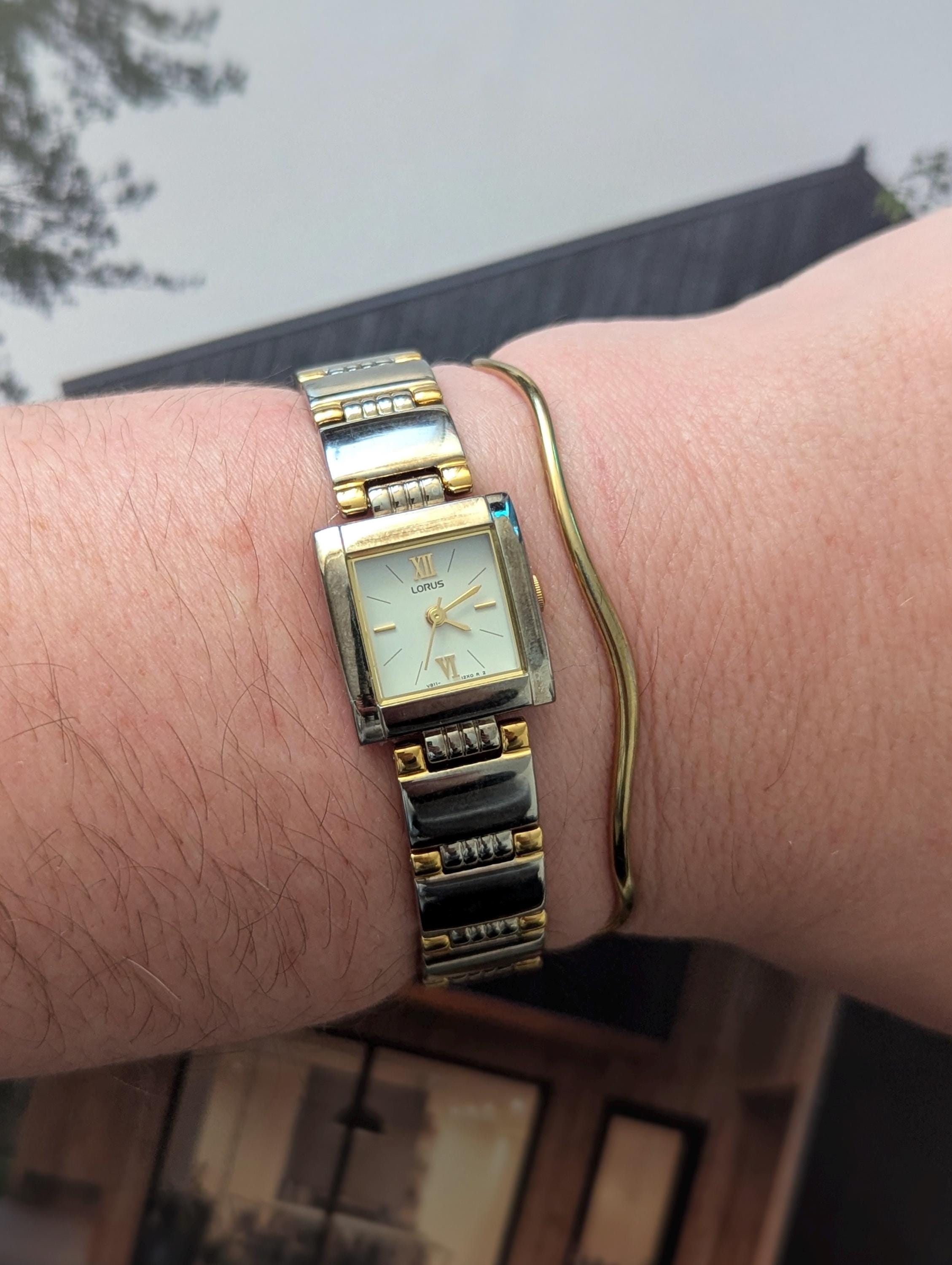 Vintage LORUS by Seiko Two Tone Tank Quartz Watch With New  display picture 3
