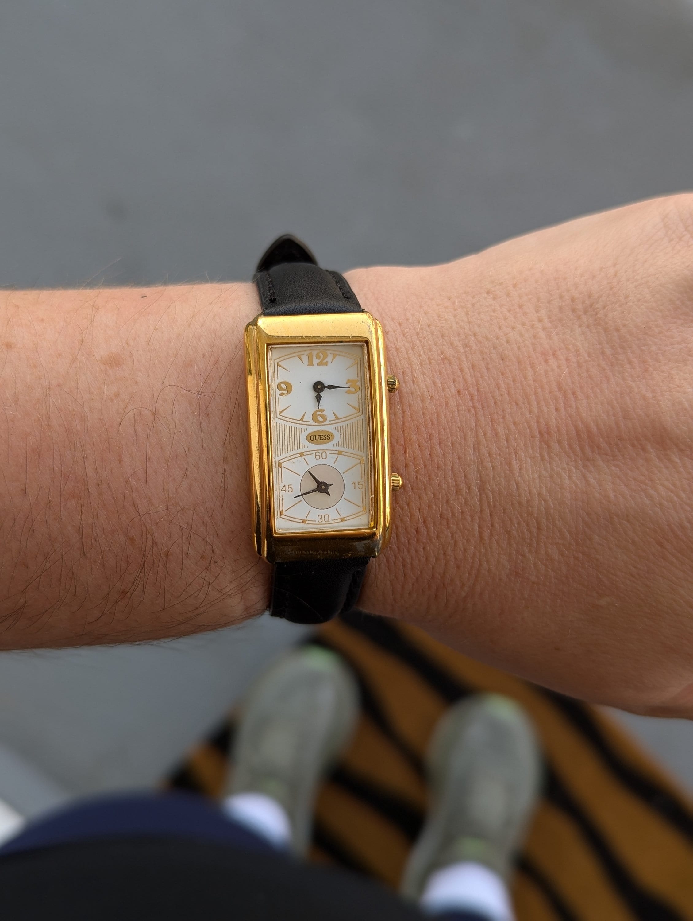Double dial wrist watch deals