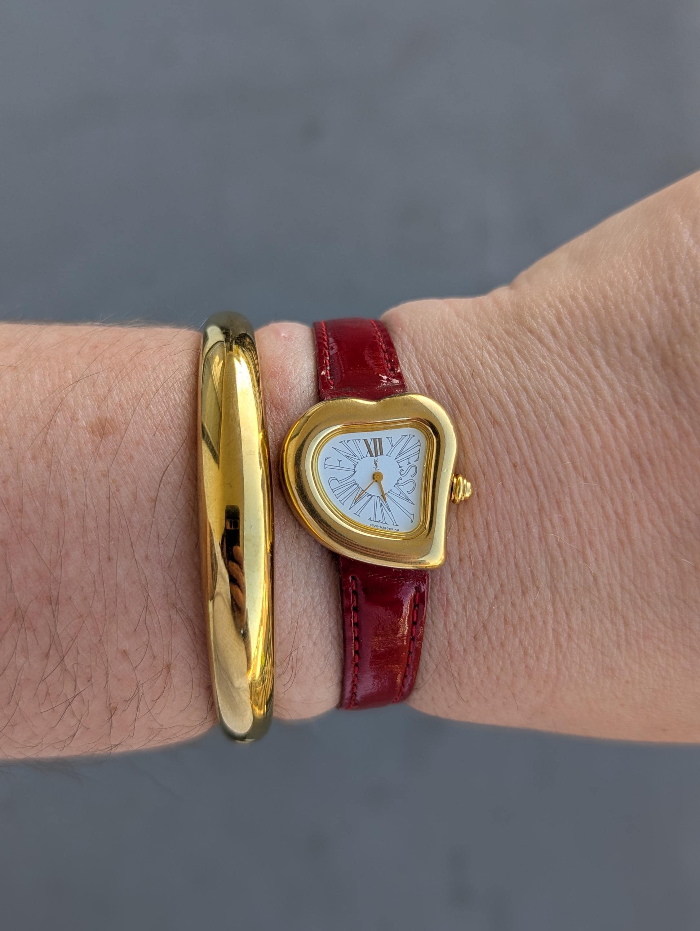 Vintage Yves Saint Laurent YSL Gold Metal Heart Bracelet - Etsy