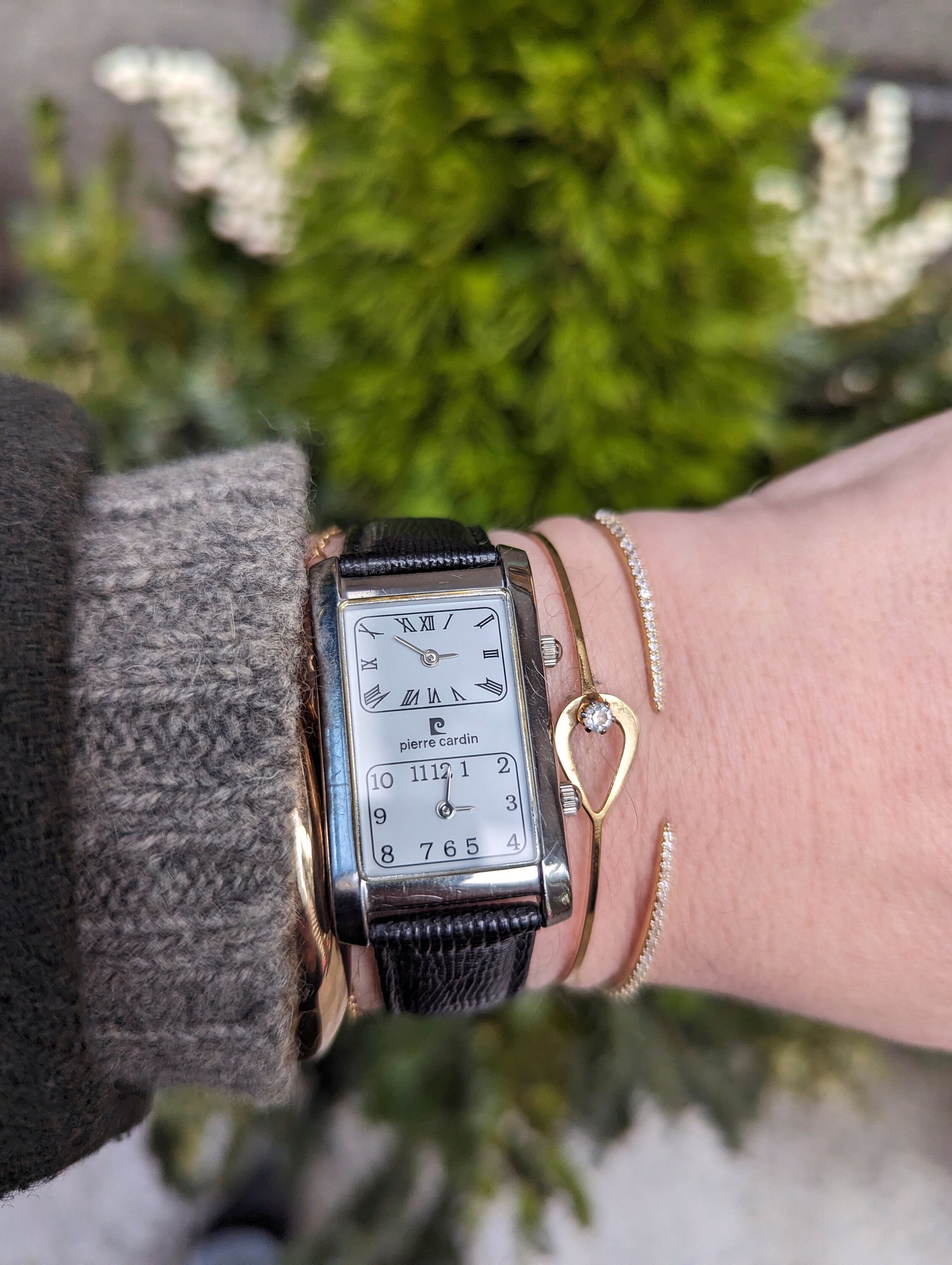 pierre cardin Unisex Two Tone Tank Watch New Battery Sold: Rare Pierre Cardin “Cartier Francaise alternative  main image 3