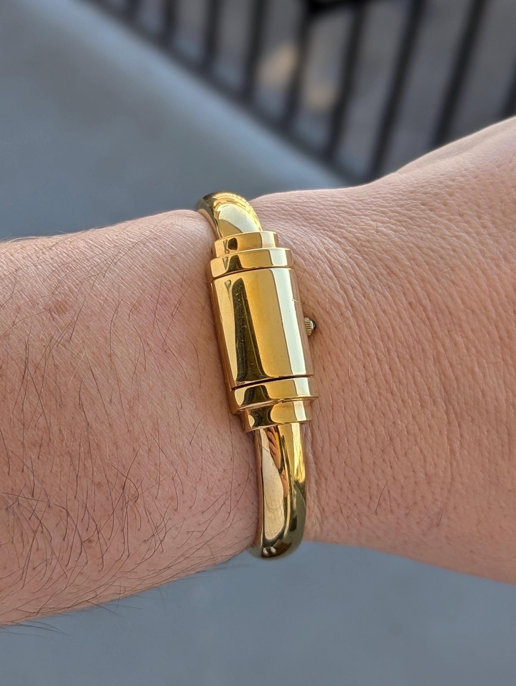 Anne Klein New York‎ Gold Tone Cage Cuff Watch Swiss 732S/2 12/1326 Never Worn Anne Klein Vintage Wristwatches for sale | eBay main image 3