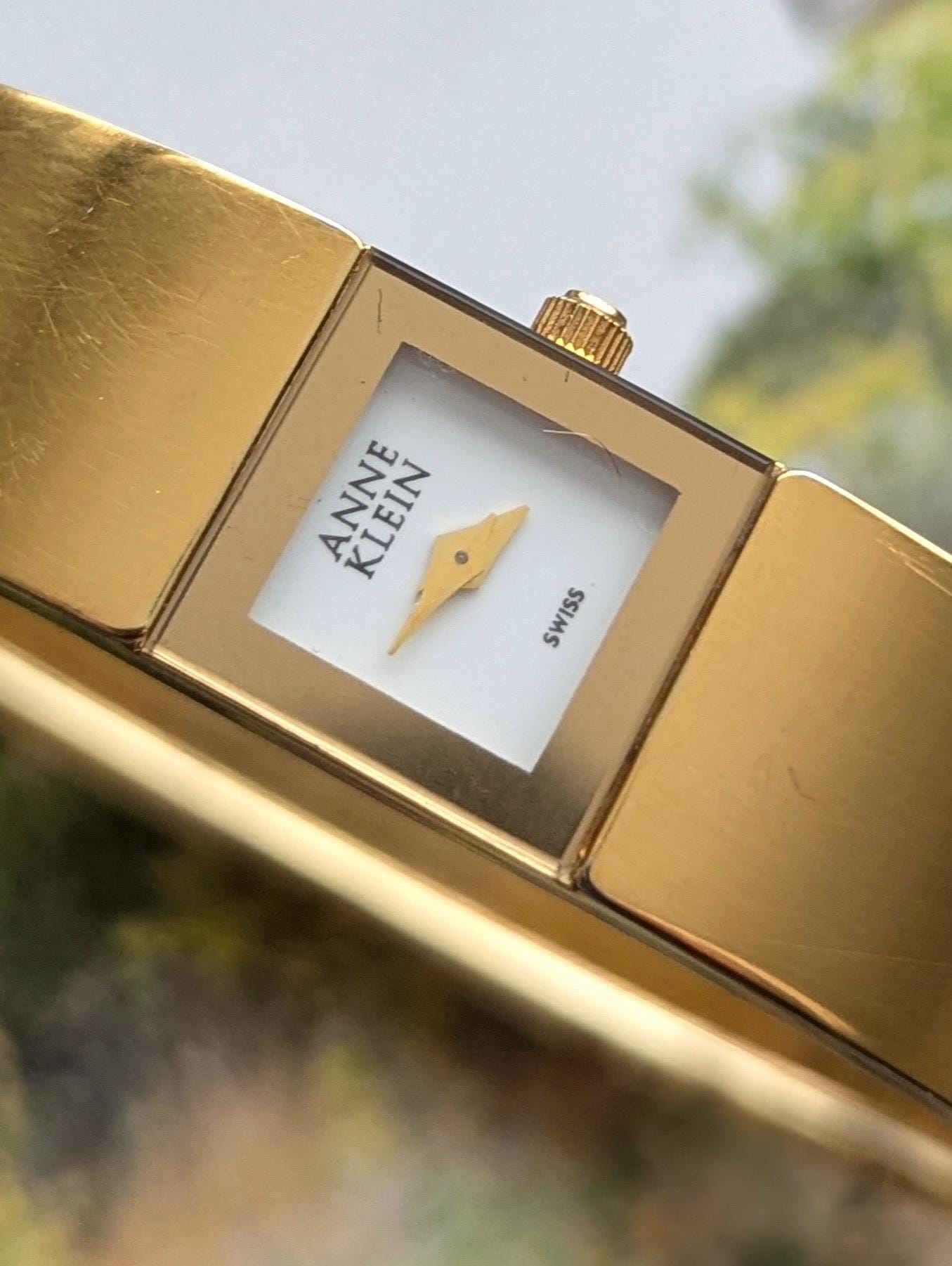 Vintage Anne Klein II Instalite Gold-Tone Cuff Women\'s Watch with White Dial il_fullxfull.5713127584_r2xz.jpg main image 3