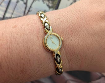 Vintage Seiko Gold Plated 7830 5020 Textured Dial Men Quartz Watch