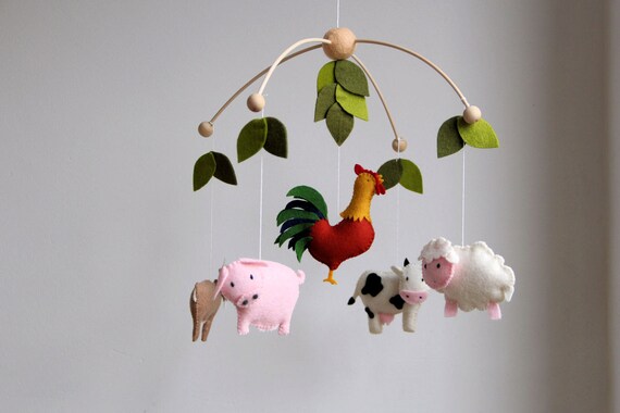 farm animal mobile crib