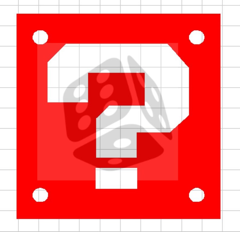 Super Mario Brothers Question Mark Box DIGITAL File ai dxf Etsy
