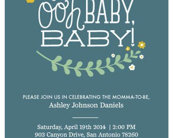 Ooh Baby, Baby! Digital File for Baby Shower Invite