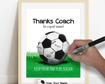 INSTANT DOWNLOAD soccer team gift for coach, soccer coach appreciation ideas, soccer coach gift ideas, soccer coach thank you ideas, unique