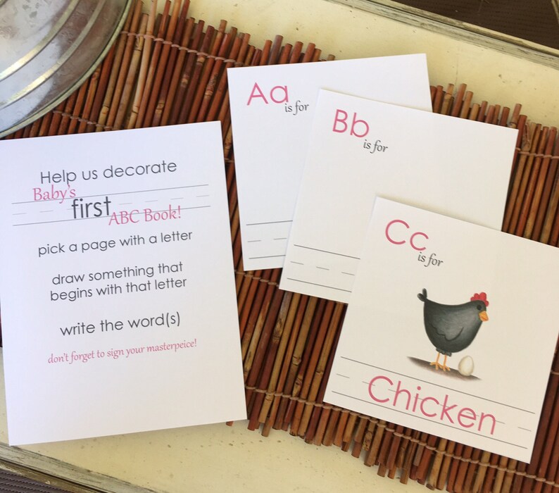 Instant Abc Book For Baby Girl Shower Image 0