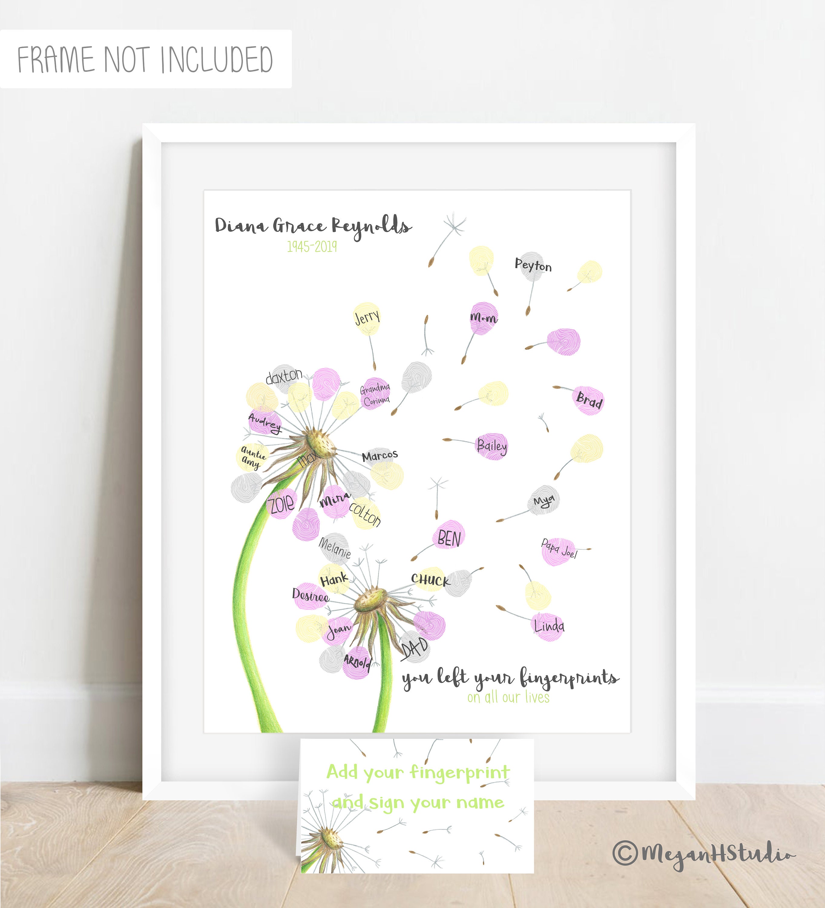 Memorial Guest Book Alternative Funeral Guest Book Alternative Loss