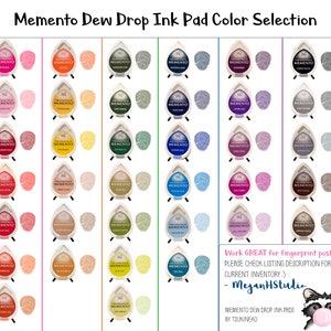 Set of 1, 2, 3, 4, 5 or more Memento stamp pads in the colors of your choice memento dew drop stamp pads, fingerprint ink pads, fingerprint image 2