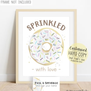 Donut Signature Poster Baby Shower Guestbook Alternative | Sprinkle Party Decoration Sign