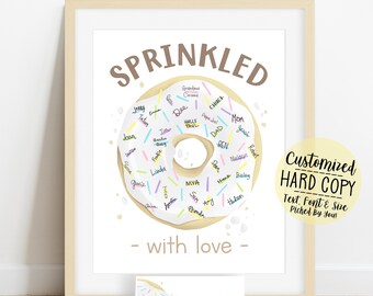 Donut Signature Poster Baby Shower Guestbook Alternative | Sprinkle Party Decoration Sign