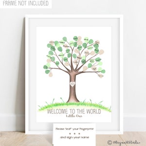 Thumbprint tree guestbook | wedding sign in tree | fingerprint tree | guest tree sign in | wedding fingerprint tree | christening guest book