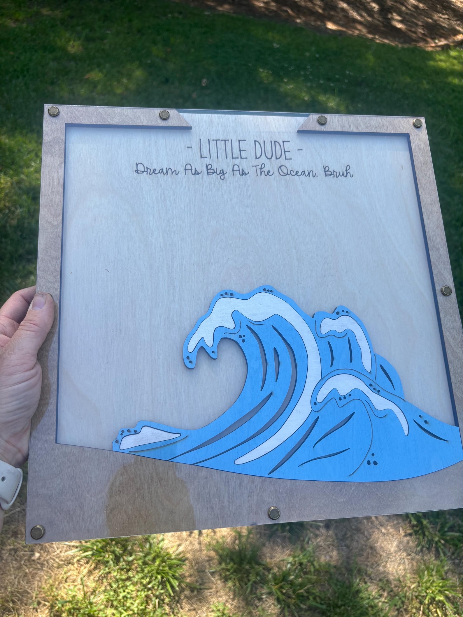 Surfer Theme Drop Box Signature Frame, Little Dude Baby Shower Ideas ...
