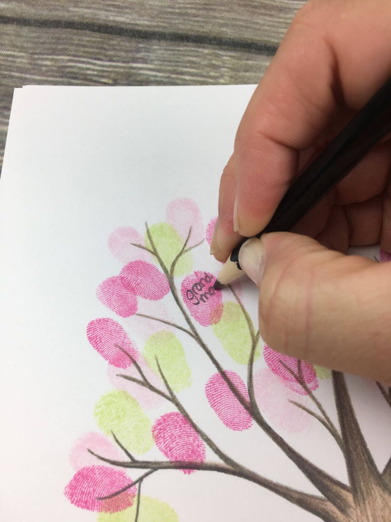 giraffe baby shower giraffe jungle thumbprint tree Giraffe baby shower gender neutral jungle safari baby shower fingerprint tree