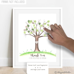 INSTANT DOWNLOAD Teacher Appreciation Fingerprint Tree, Gift from Class, End of Year Teacher Gift, Teacher Thank You Fingerprint Tree Print