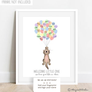 SOFORTIGER DOWNLOAD Otter Babyparty Fingerabdruck Gästebuch, liebe dich wie kein Otter, Otter Babyparty Ideen, otterly erstaunlich, otter