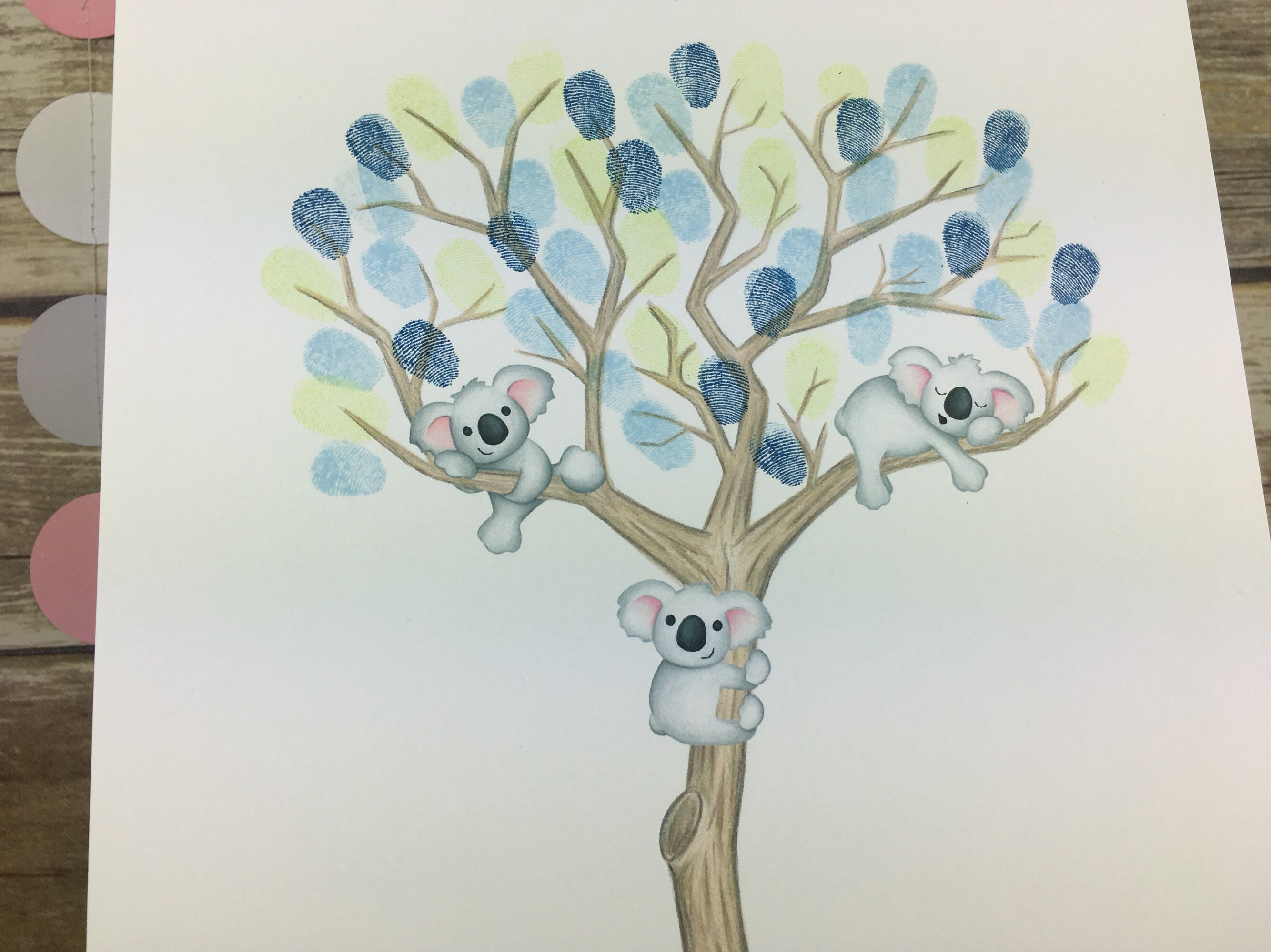 Koala Bear Baby Shower Thumbprint Tree Koala Bear Nursery Etsy Australia